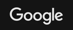 Text in a modern font with a black background, featuring the word "Google" in white.