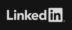 LinkedIn logo featuring the word "LinkedIn" in white on a black background.