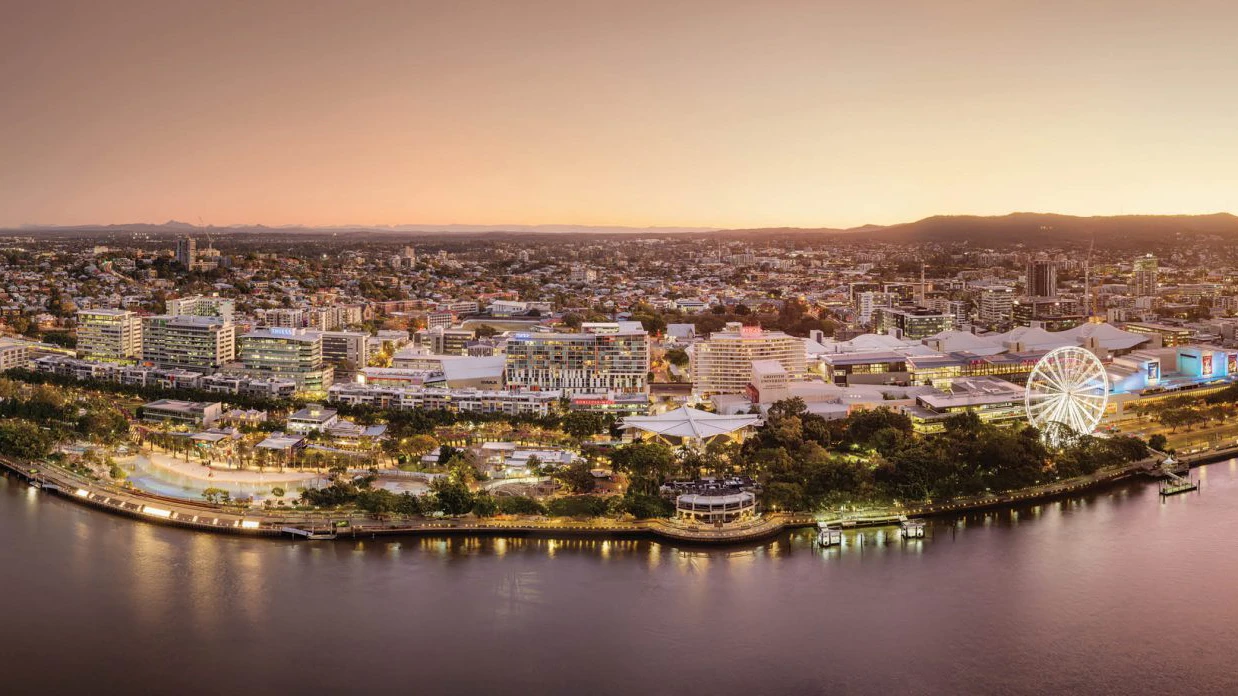South Bank Brisbane from the air