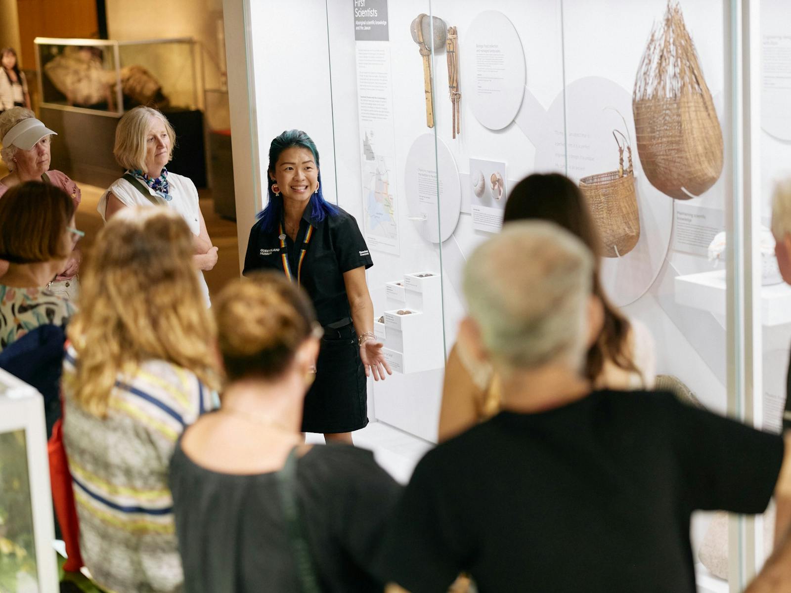 Museum guide leads tour