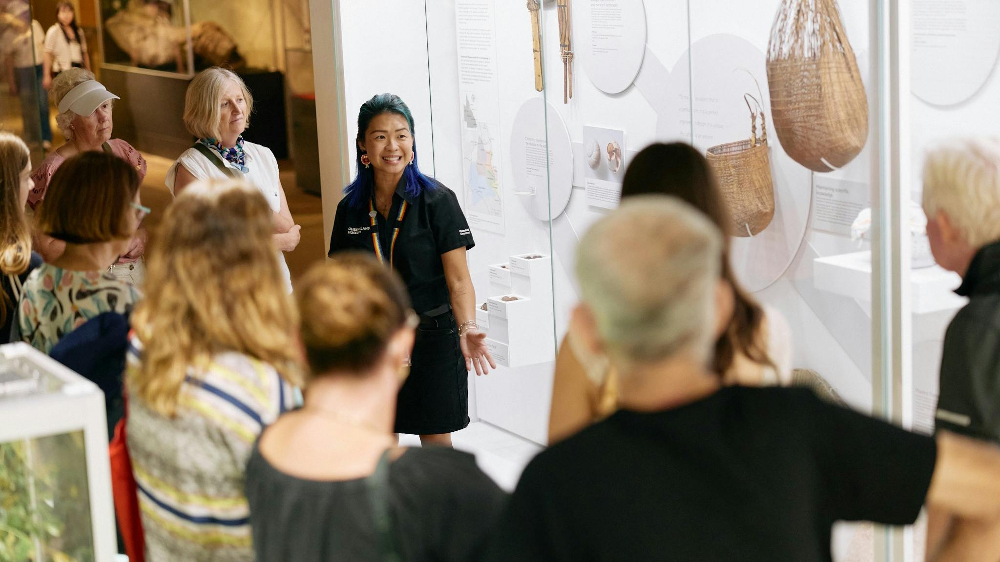 Museum guide leads tour