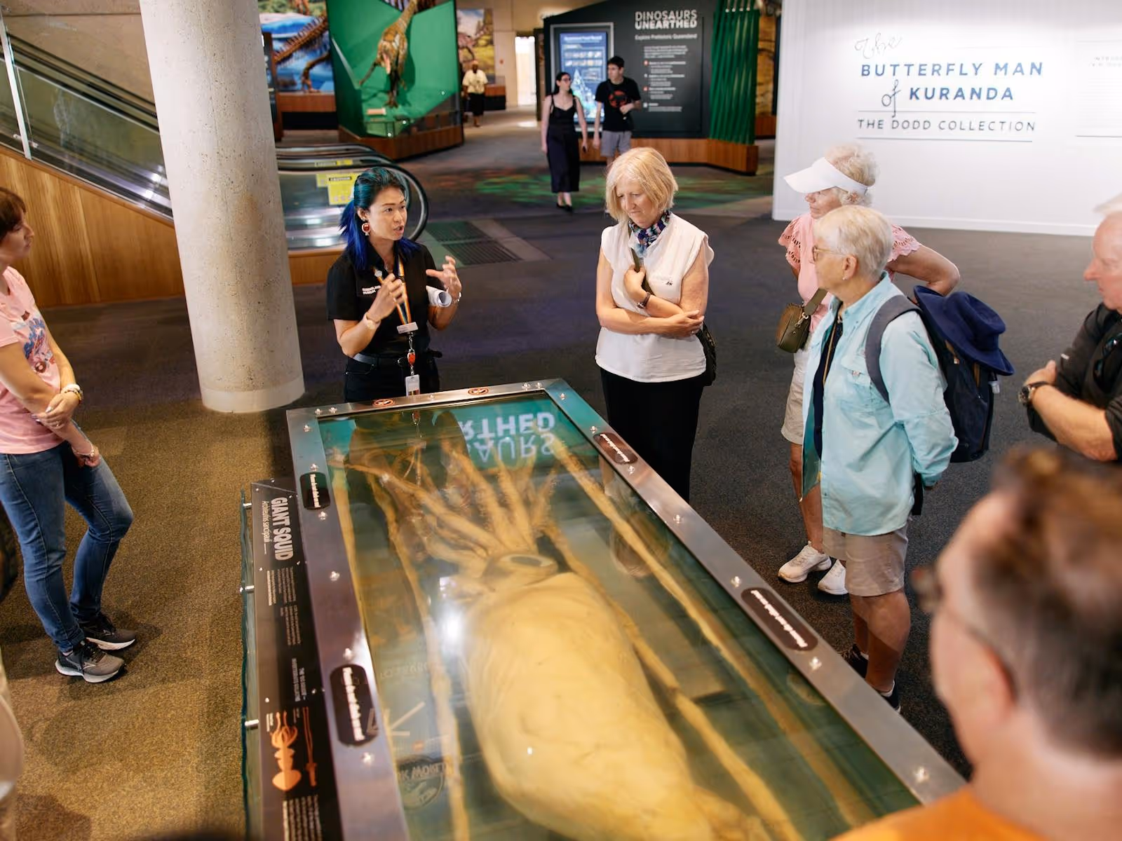 Museum guide leads tour