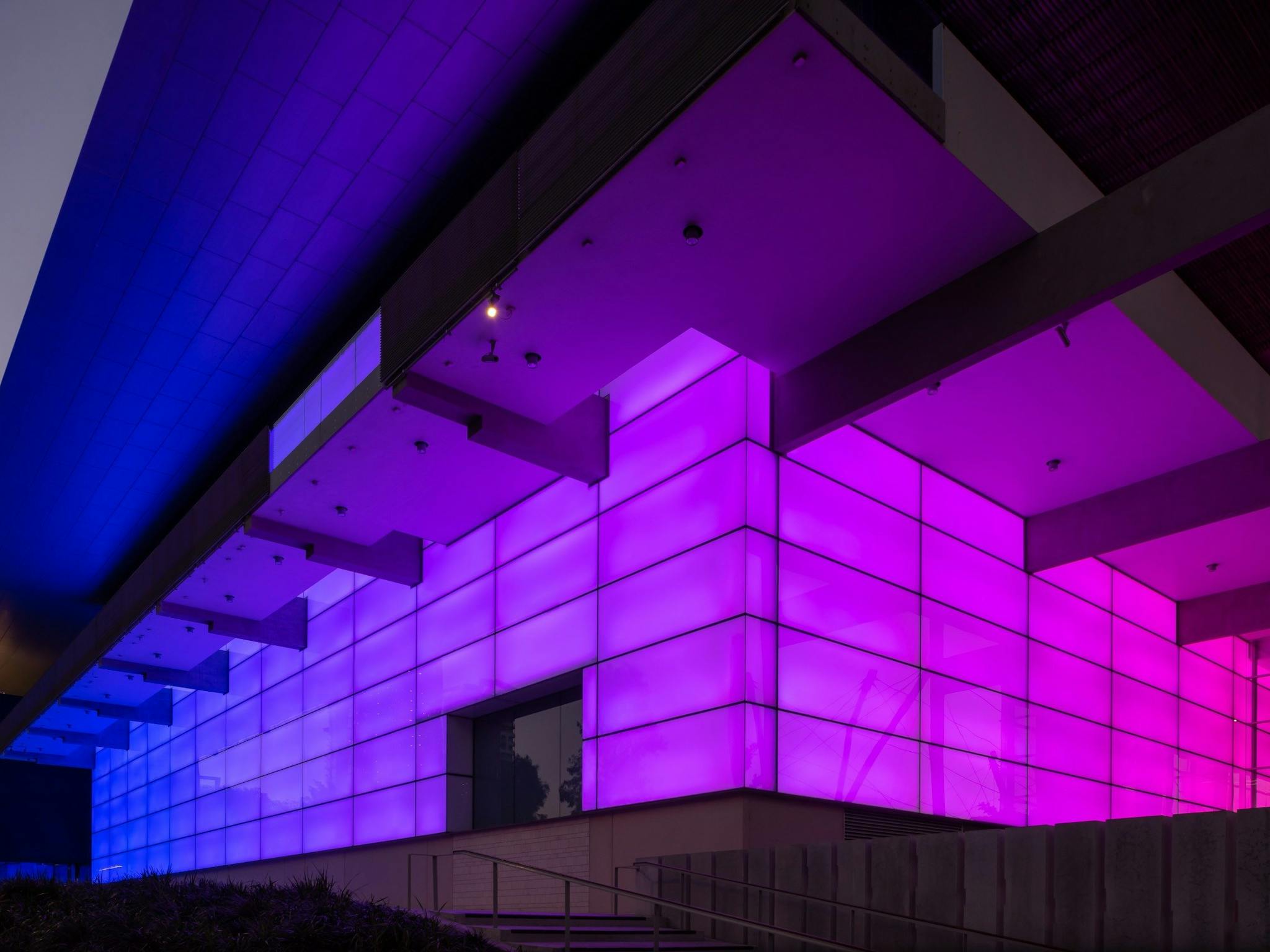 James Turrell's Night Life 2018. Commissioned to mark the 10th anniversary of the opening of GOMA