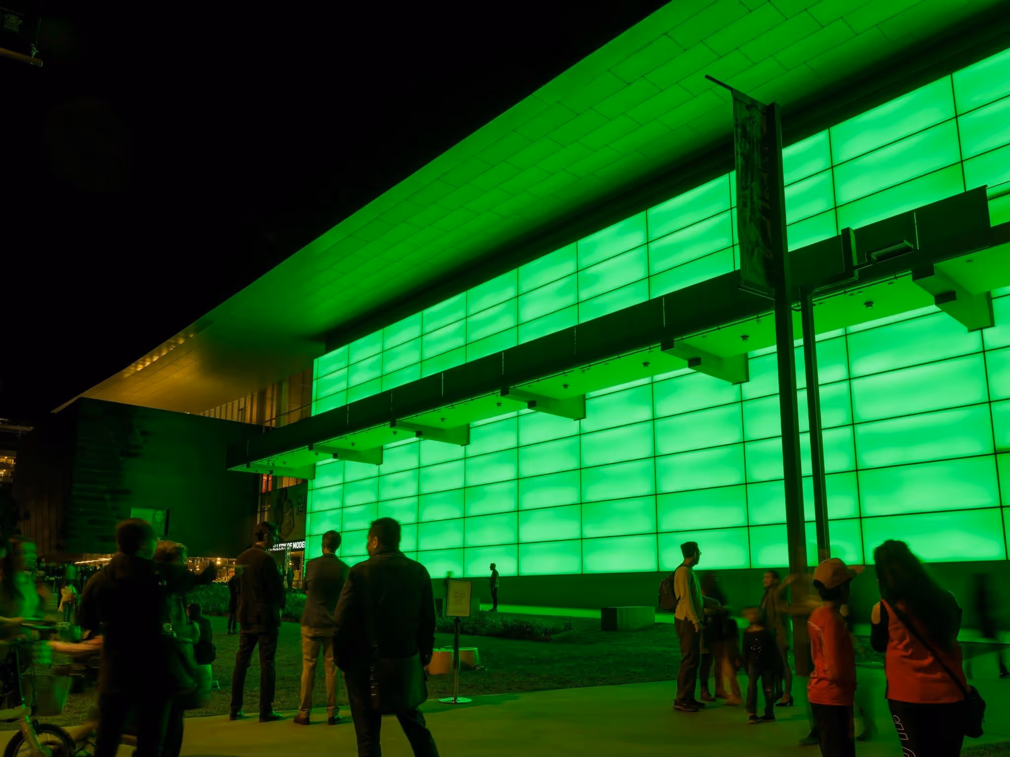 James Turrell's Night Life 2018. Commissioned to mark the 10th anniversary of the opening of GOMA