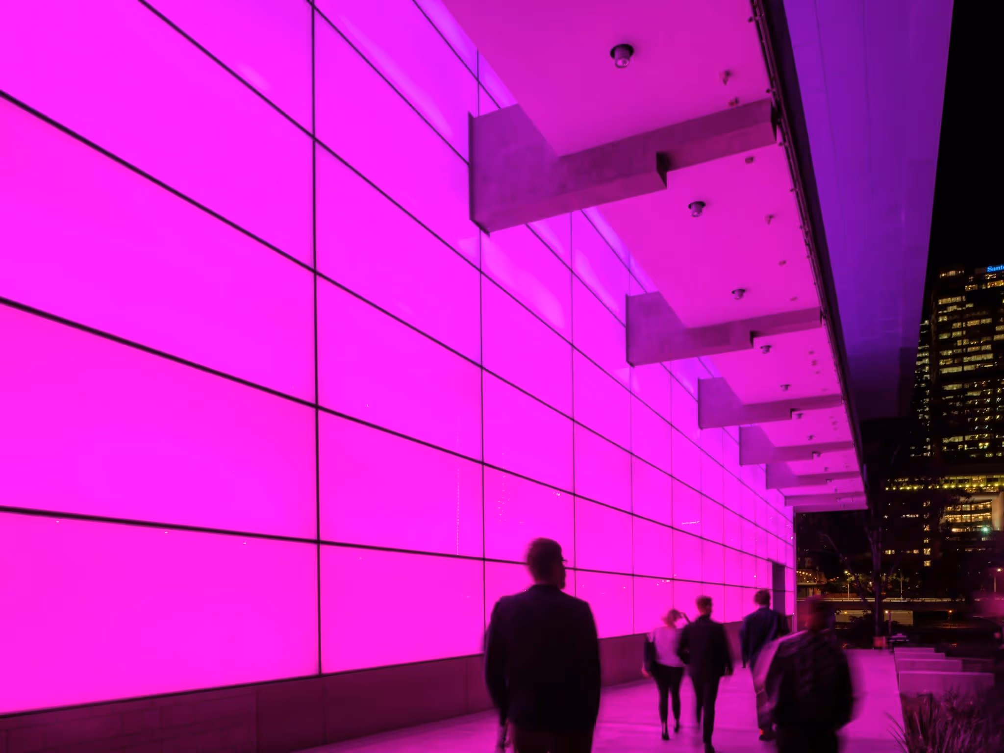 James Turrell's Night Life 2018. Commissioned to mark the 10th anniversary of the opening of GOMA