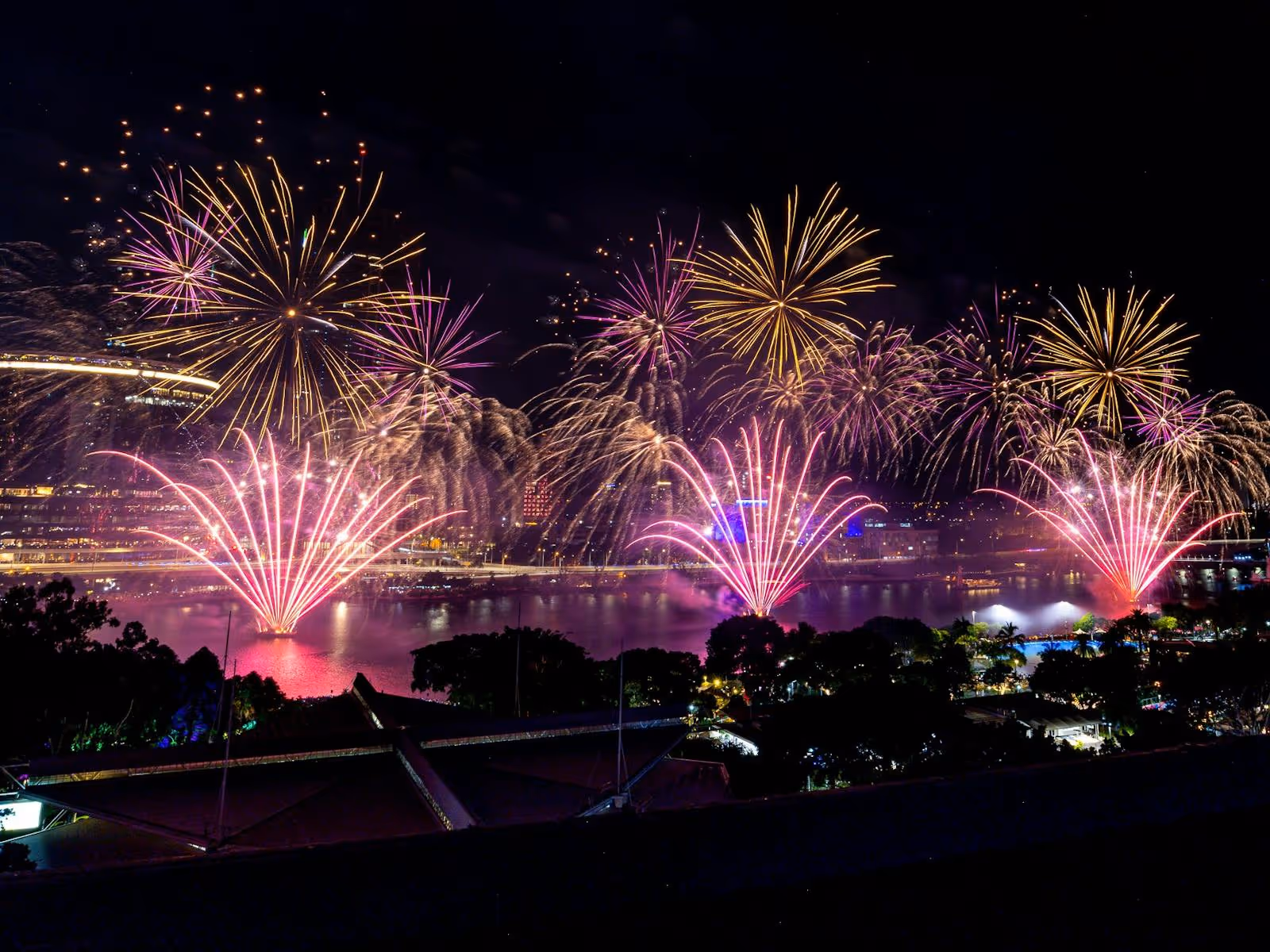 Brisbane view of fireworks