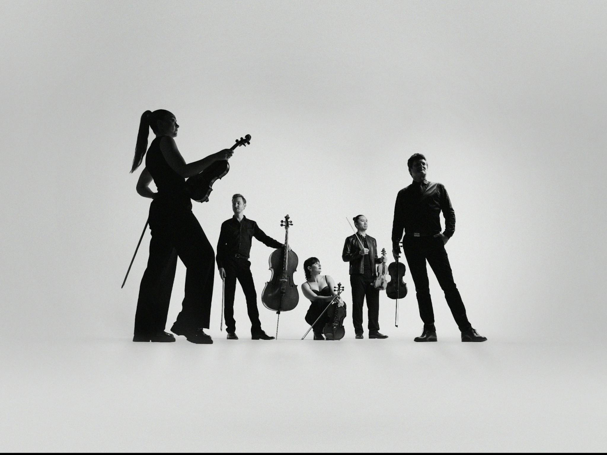 Camerata Quintet posing with their instruments