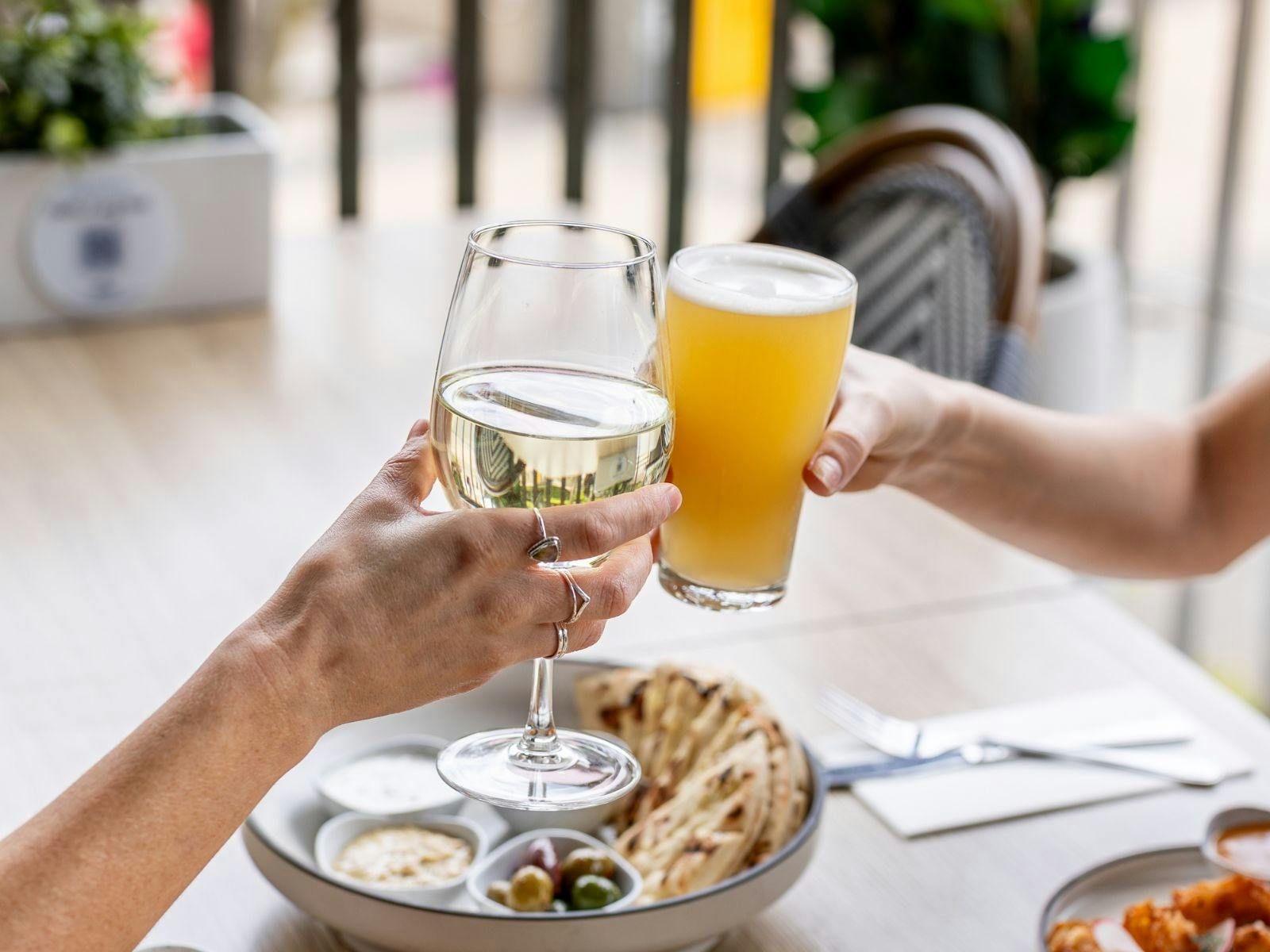 Beer and wine cheers at The Plough Inn