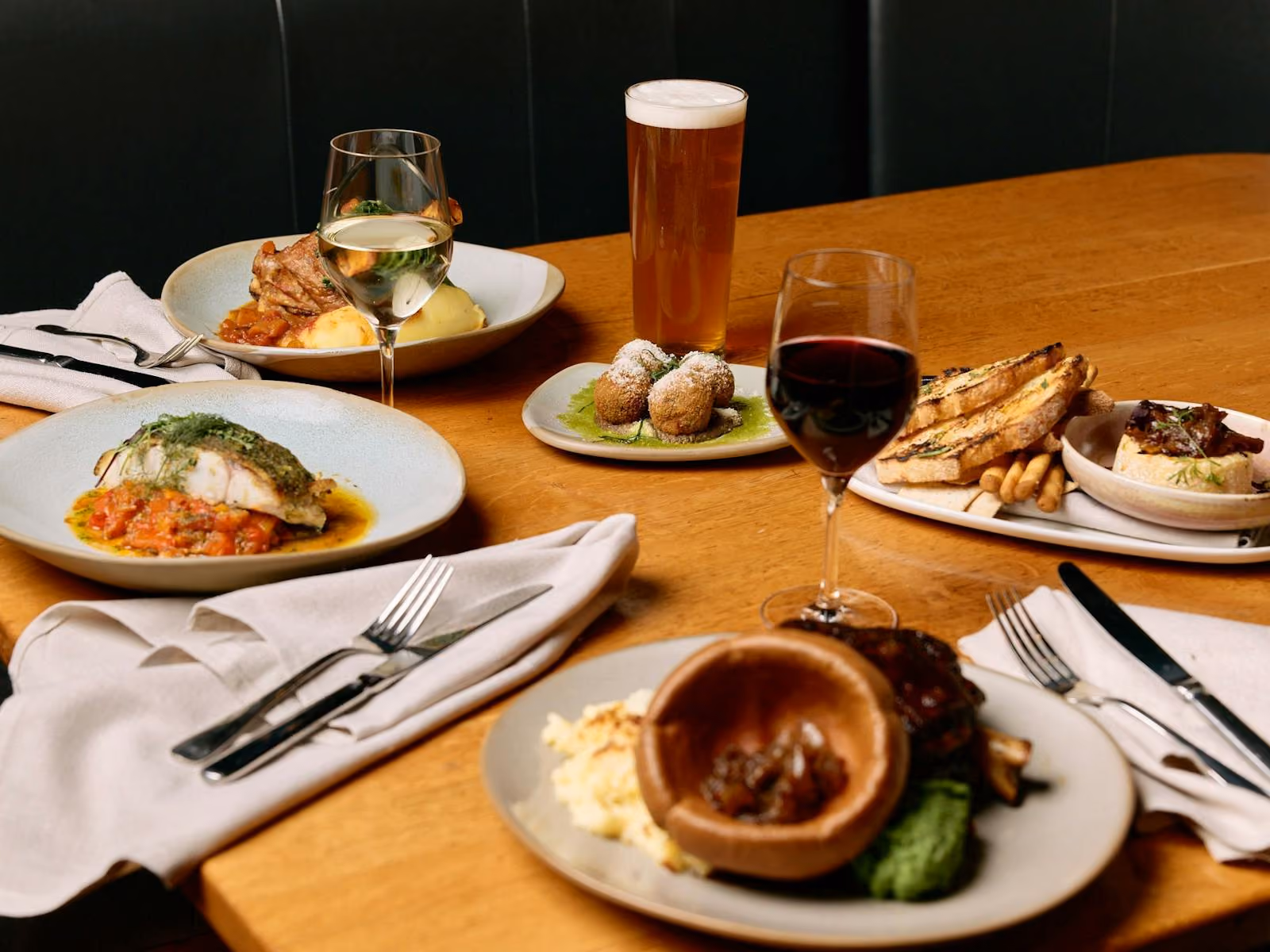 Food on table
