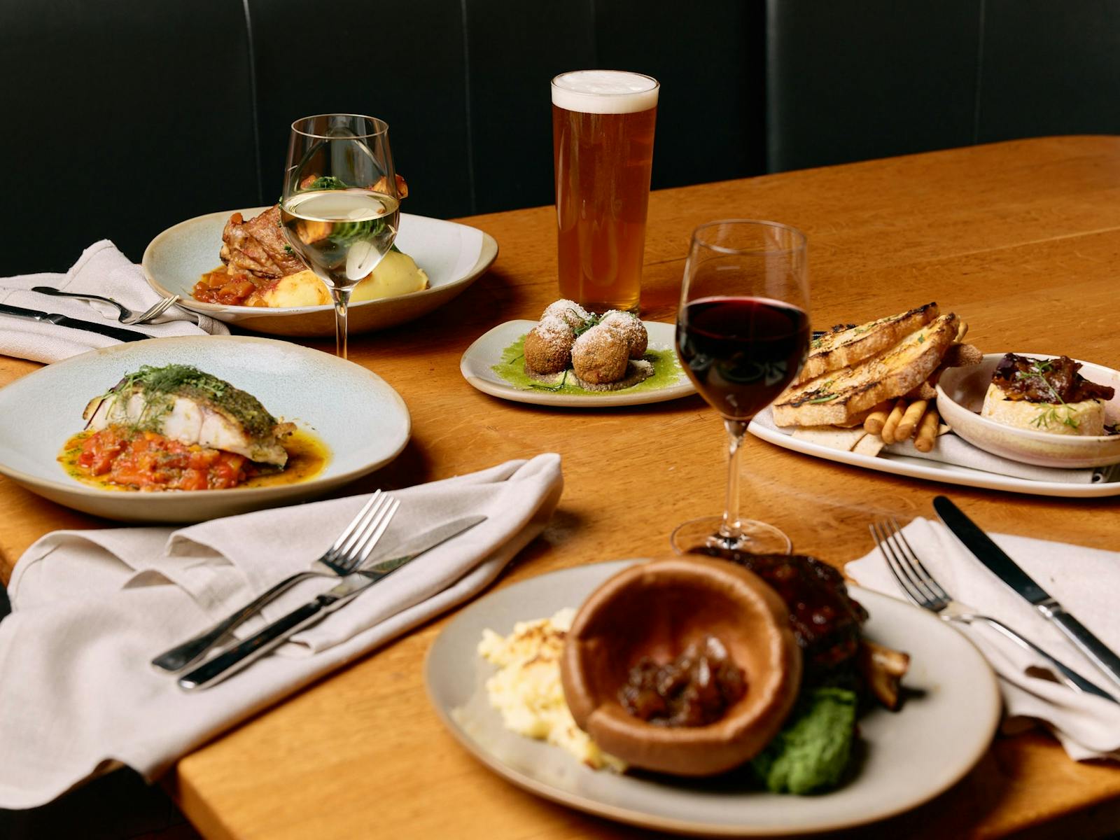 Food on table
