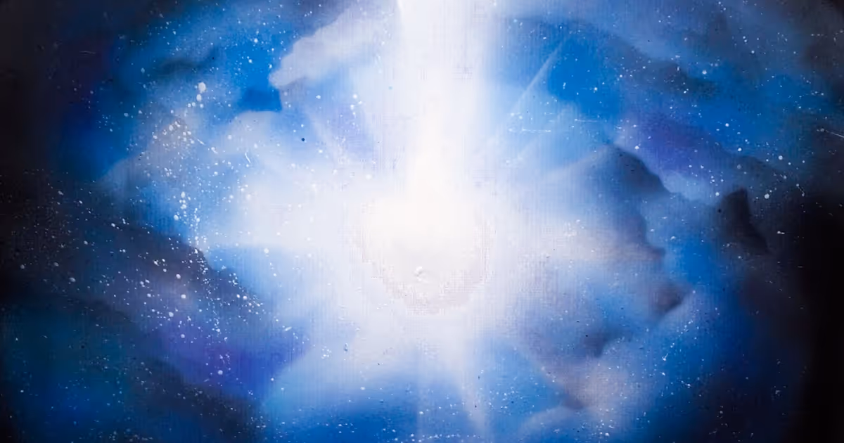 Space-like abstract spray artwork
