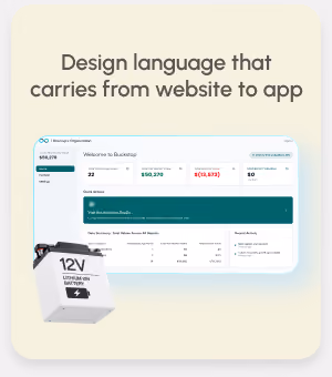 Design language that carries from website to app