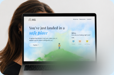 Custom SaaS website development laptop mockup