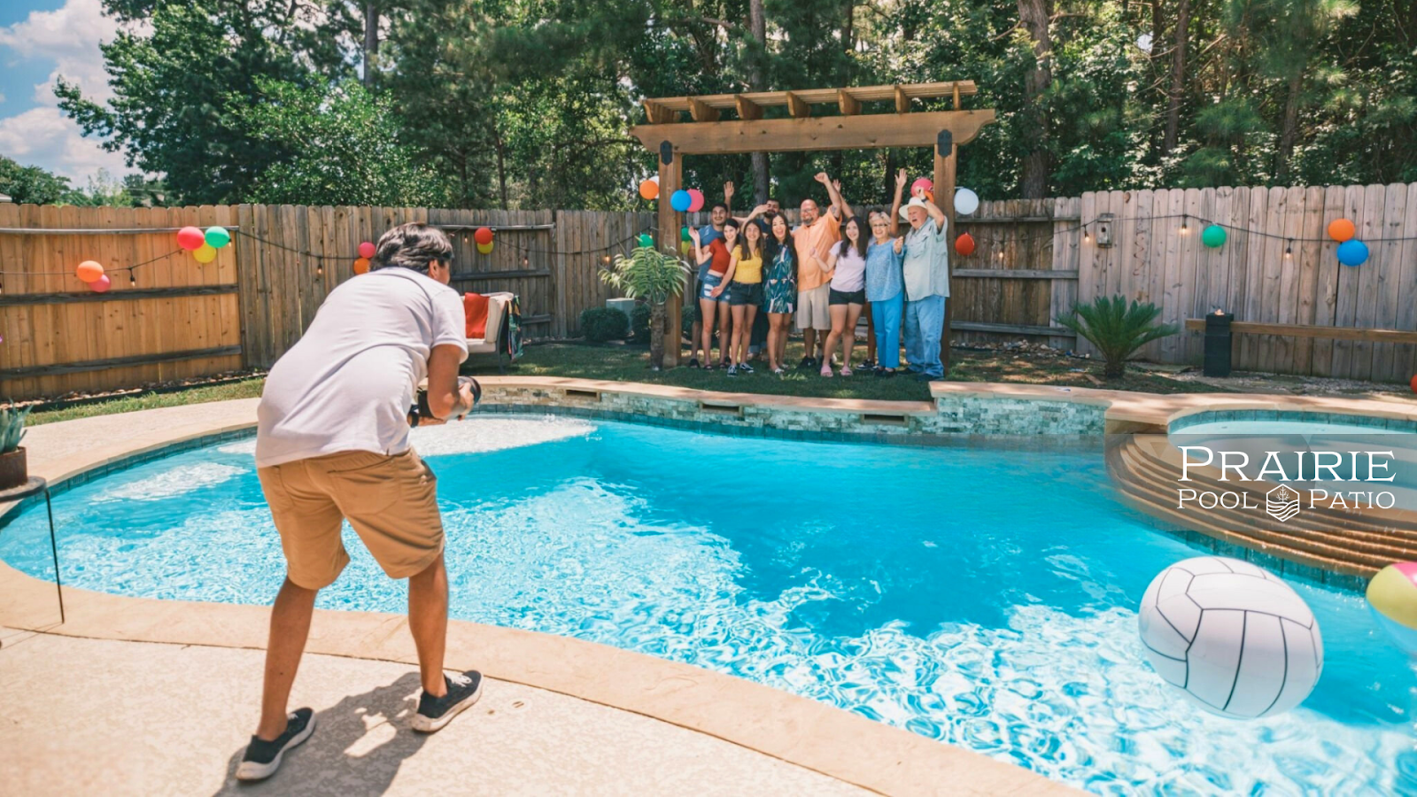 Prairie Pool & Patio team showcasing local craftsmanship and pool building excellence in Northwest Arkansas