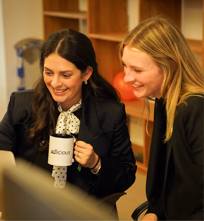 adlicious colleagues having a good time at work