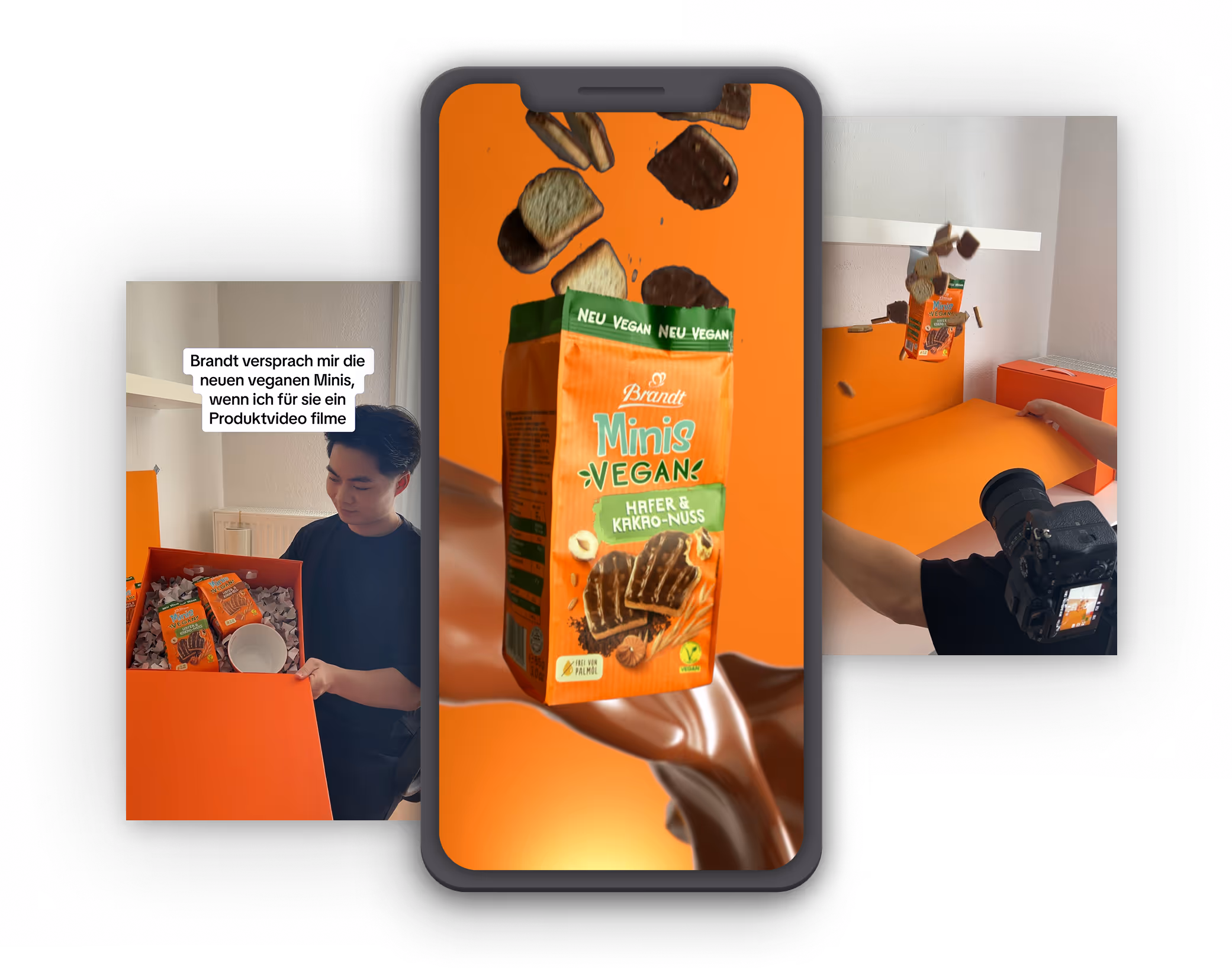 Pictures from the Brandt mini case study showing the influencer campaign