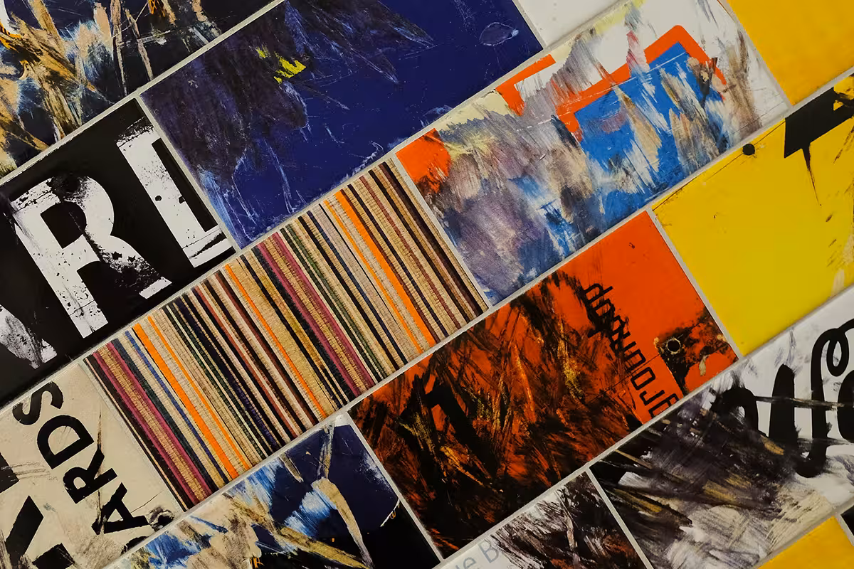 An image showing a collage of graphic illustrations