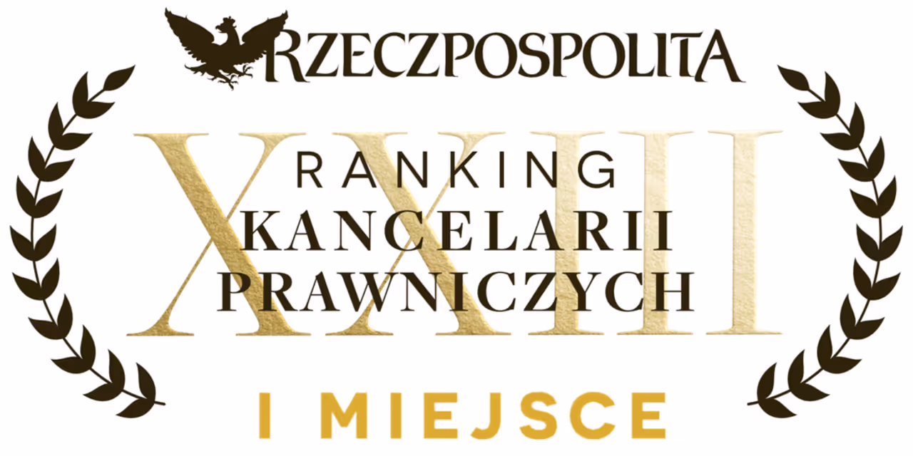 Ranking Kancelarii Prawniczych - I miejsce