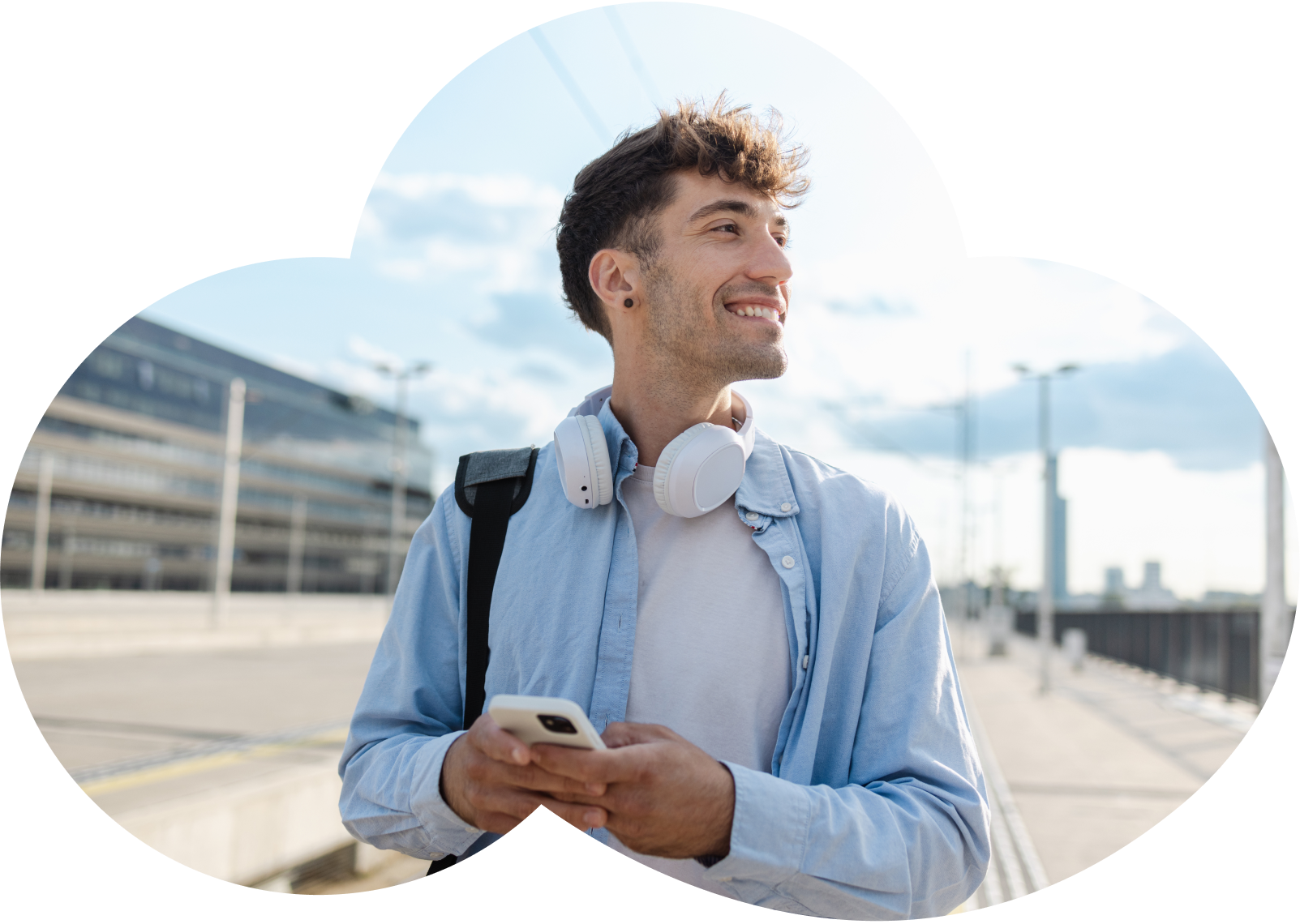 Young man with his smartphone