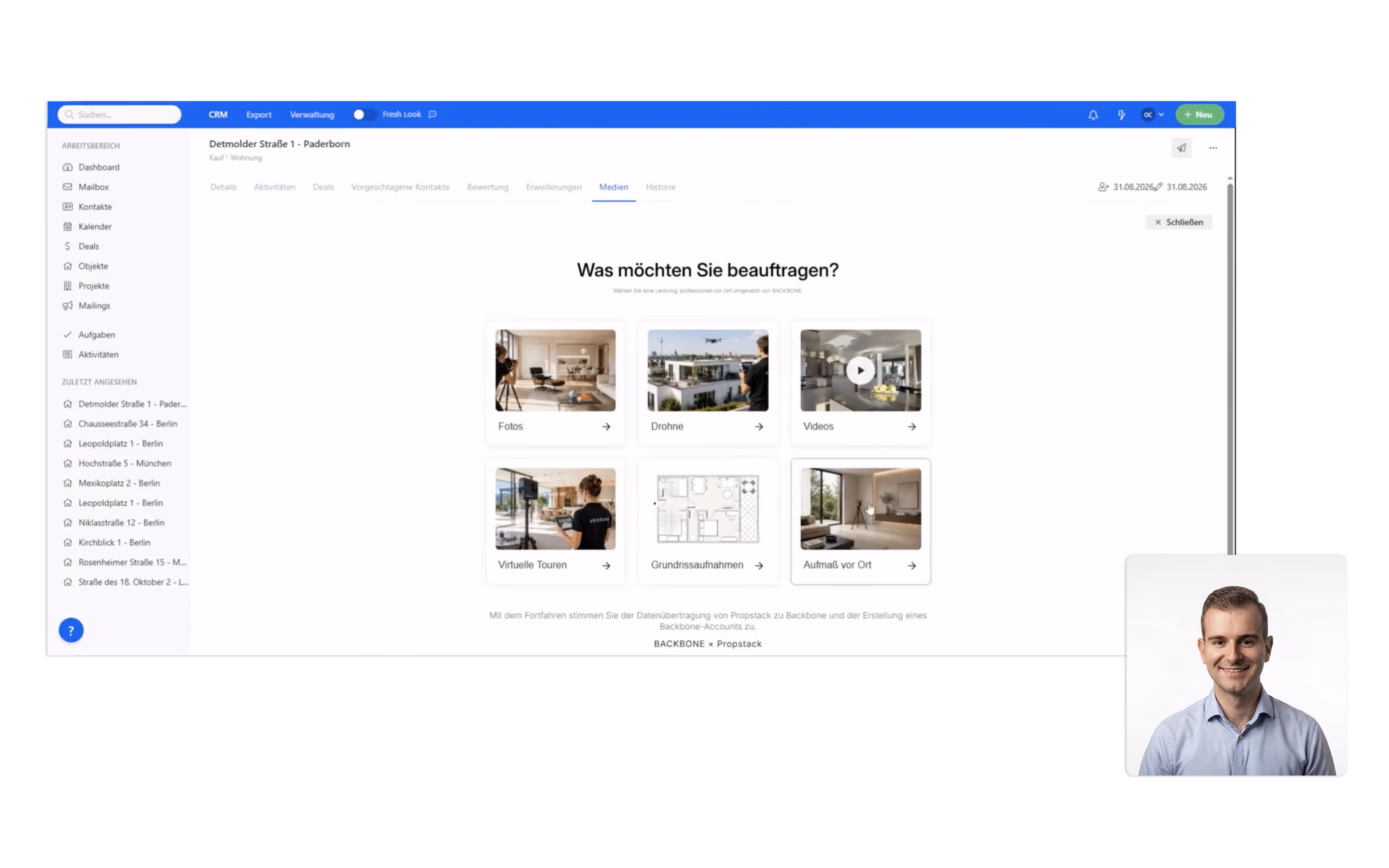 Backbone on Propstack demo video thumbnail