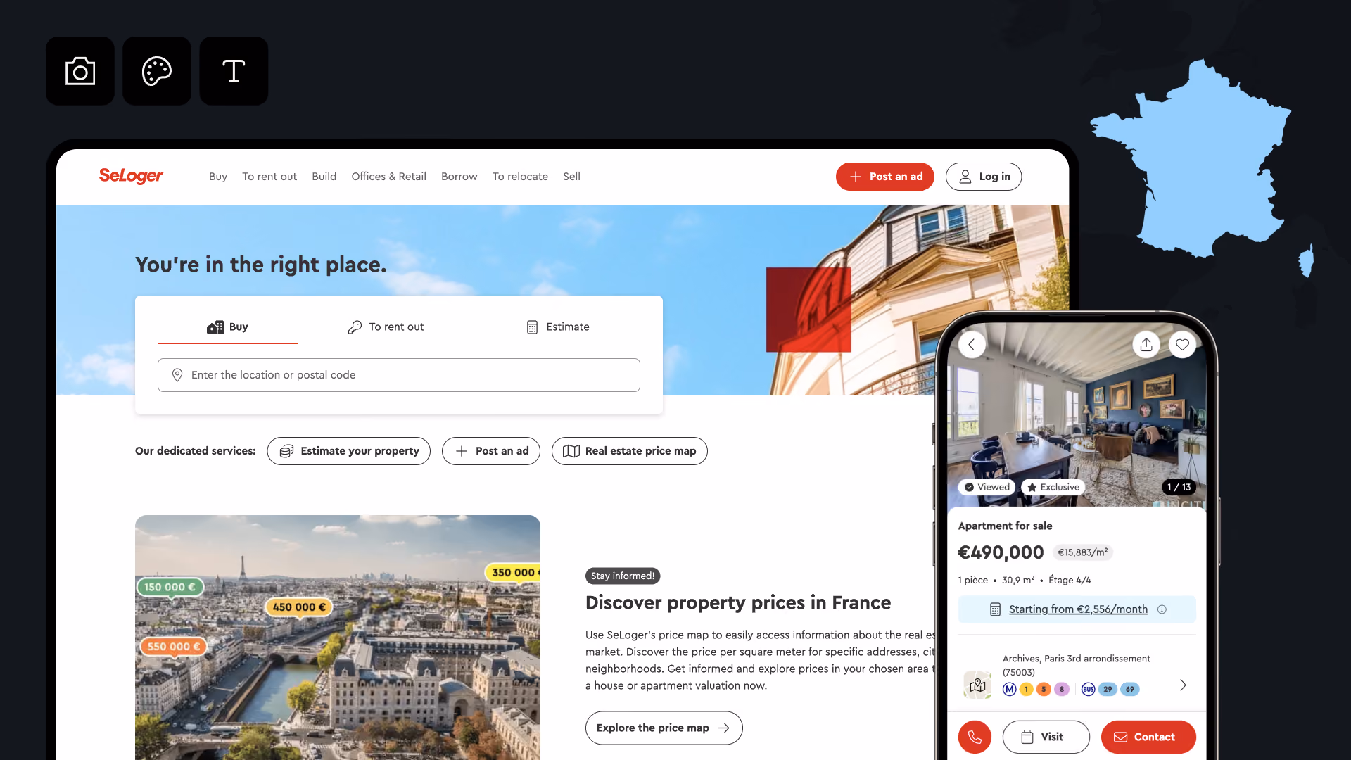 Backbone delivers professional real estate photos and AI-optimized descriptions directly to SeLoger listings across France.