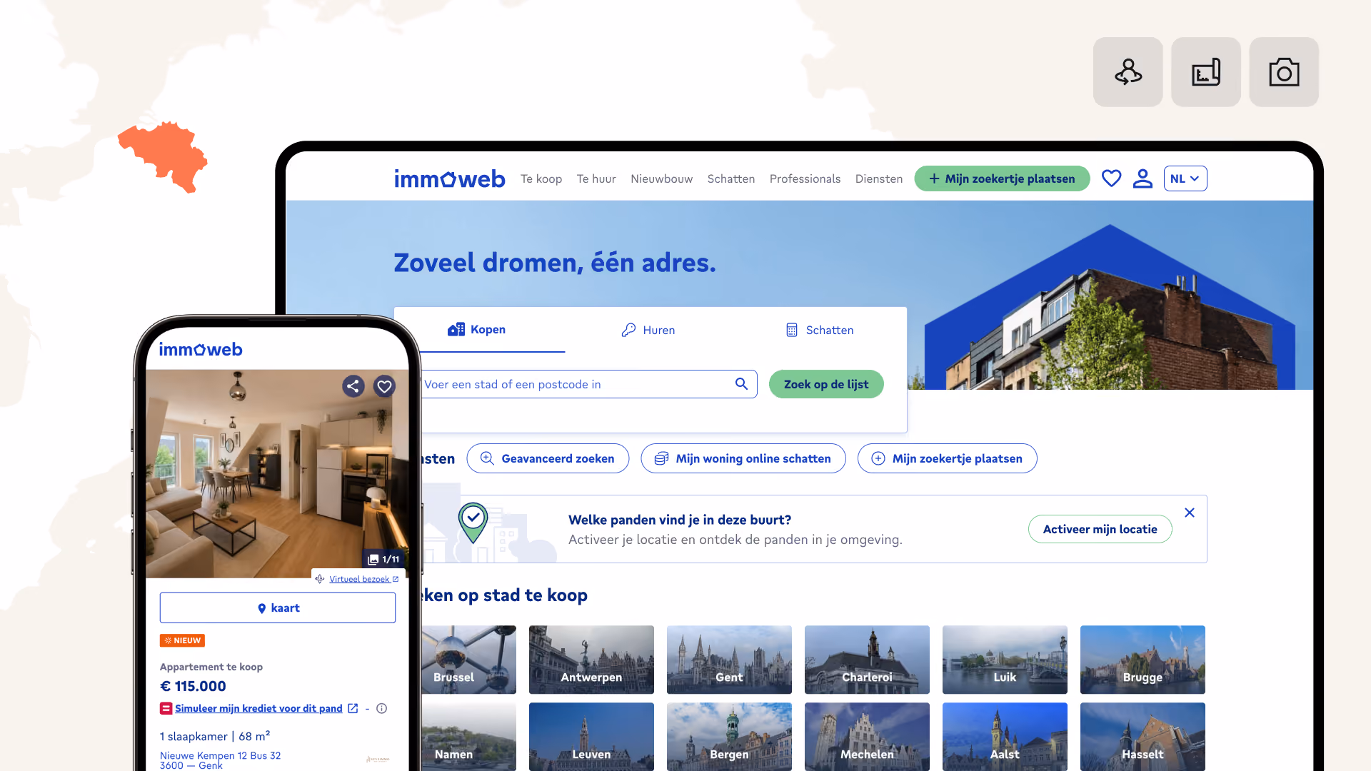 Backbone levert professionele beelden en virtuele rondleidingen rechtstreeks aan Immoweb-advertenties in België.