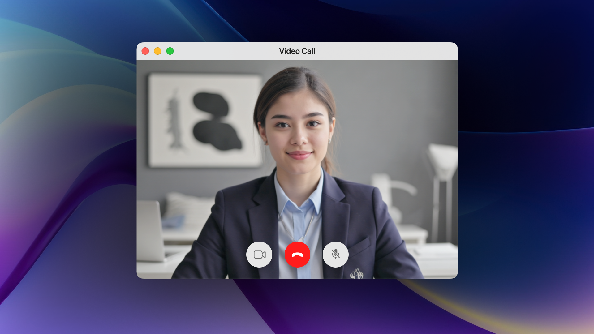 Job candidate appearing on a remote video interview screen, representing deepfake risks in virtual hiring workflows.
