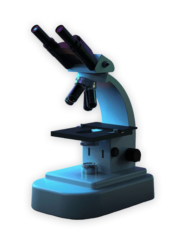 3D-rendered microscope