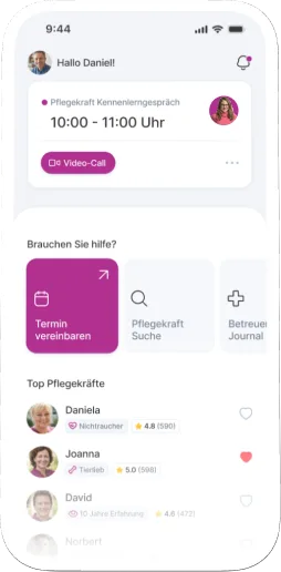 Senihelp24 App auf dem iPhone – Pflege digital organisieren