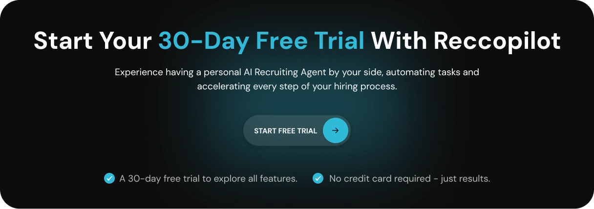 Free Trial for Recruiters for 30 days