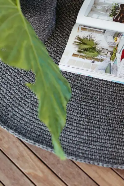 Hand Crochet Rug - Round