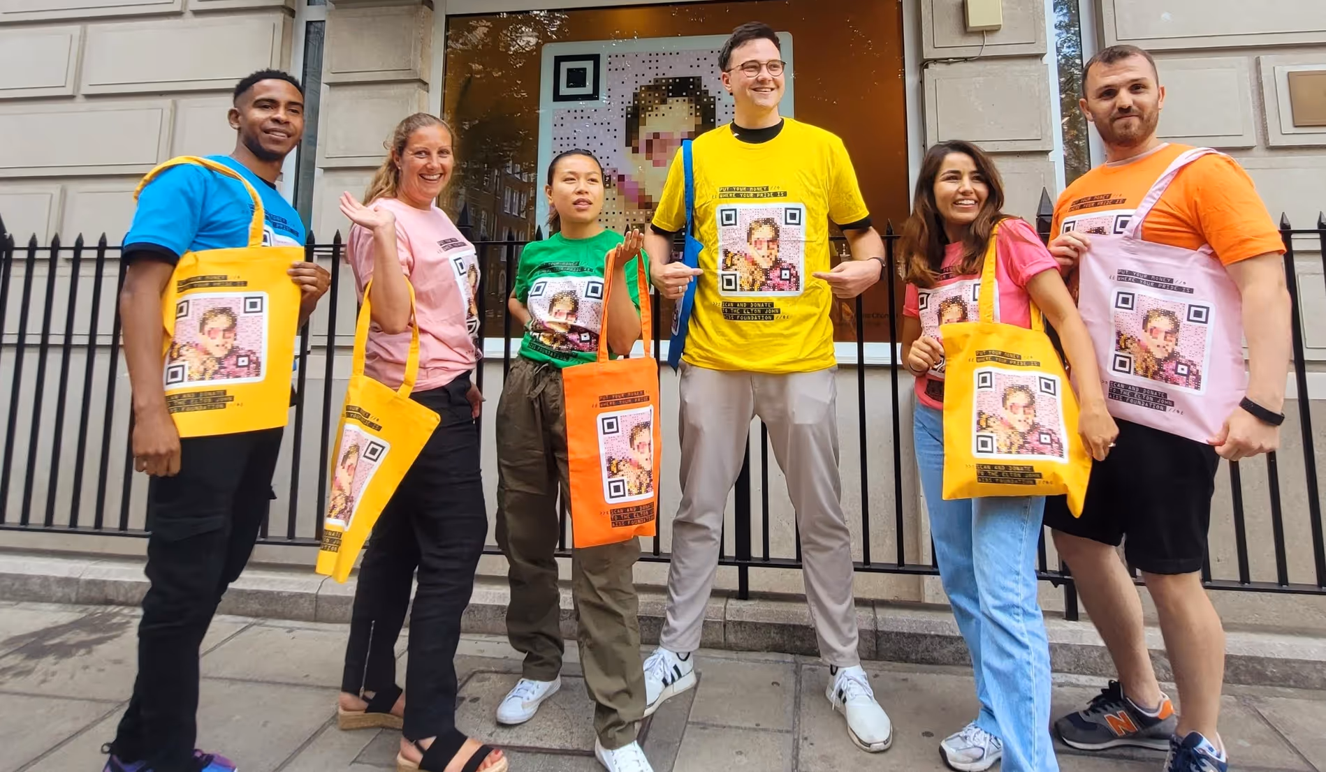 Bauer Outdoor Media colleagues promoting a Pride campaign