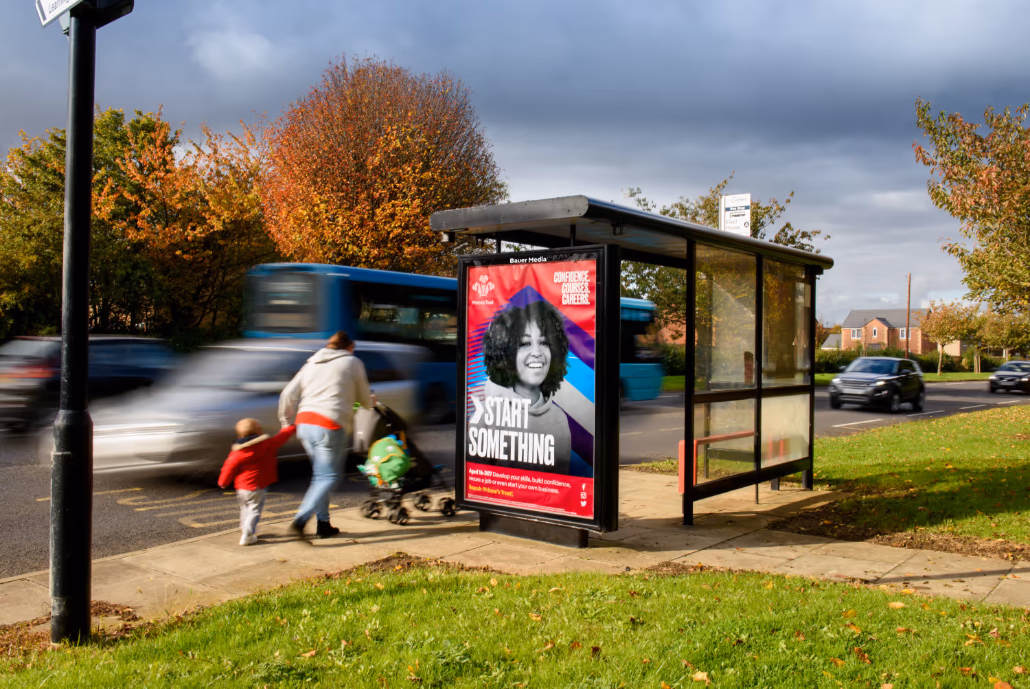 National Trust advertising on a bus stop poster