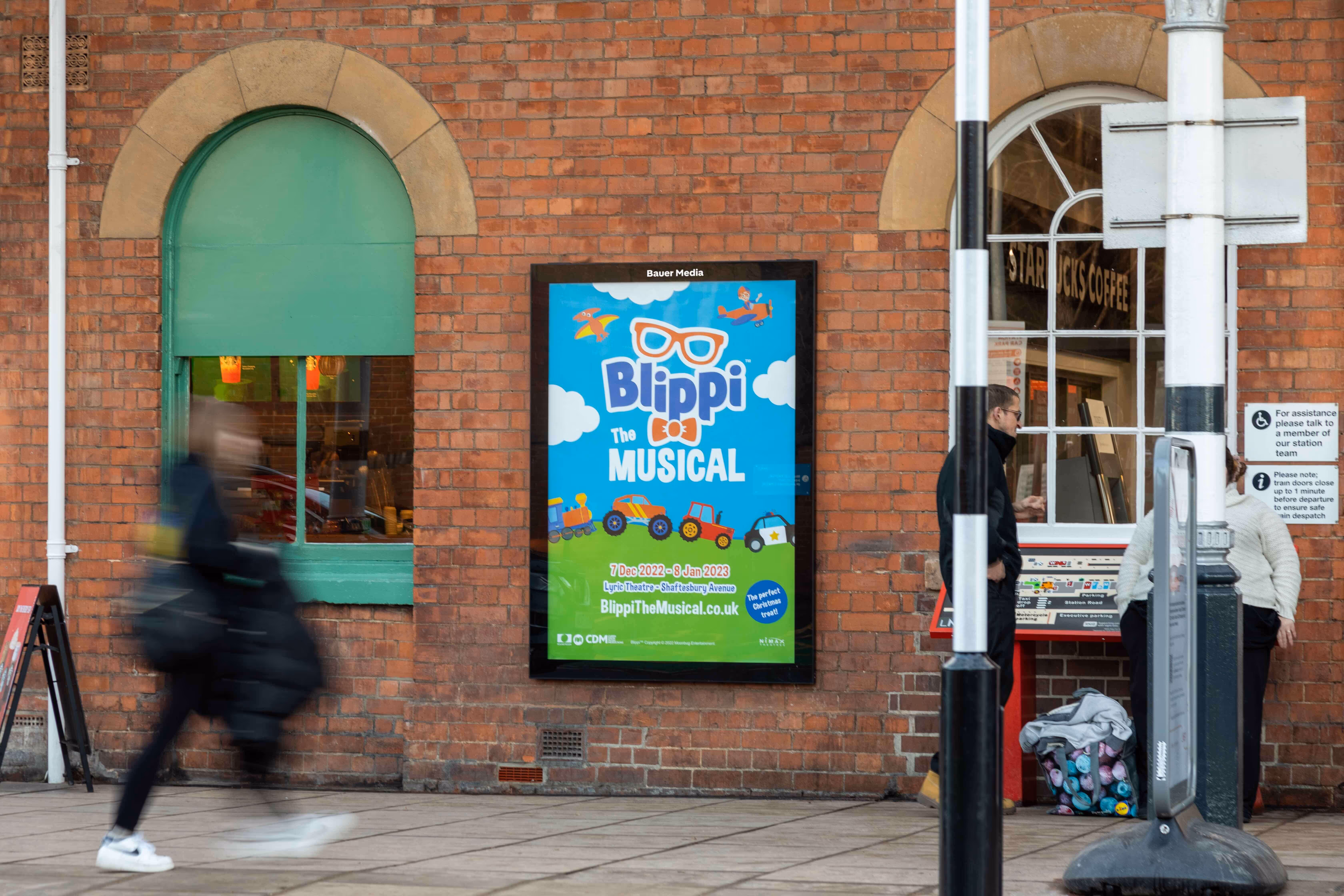 Billboard showing ad for Blippi The Musical