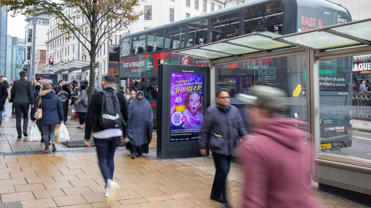 Birmingham Museums advert on an Adshel Live in Birmingham