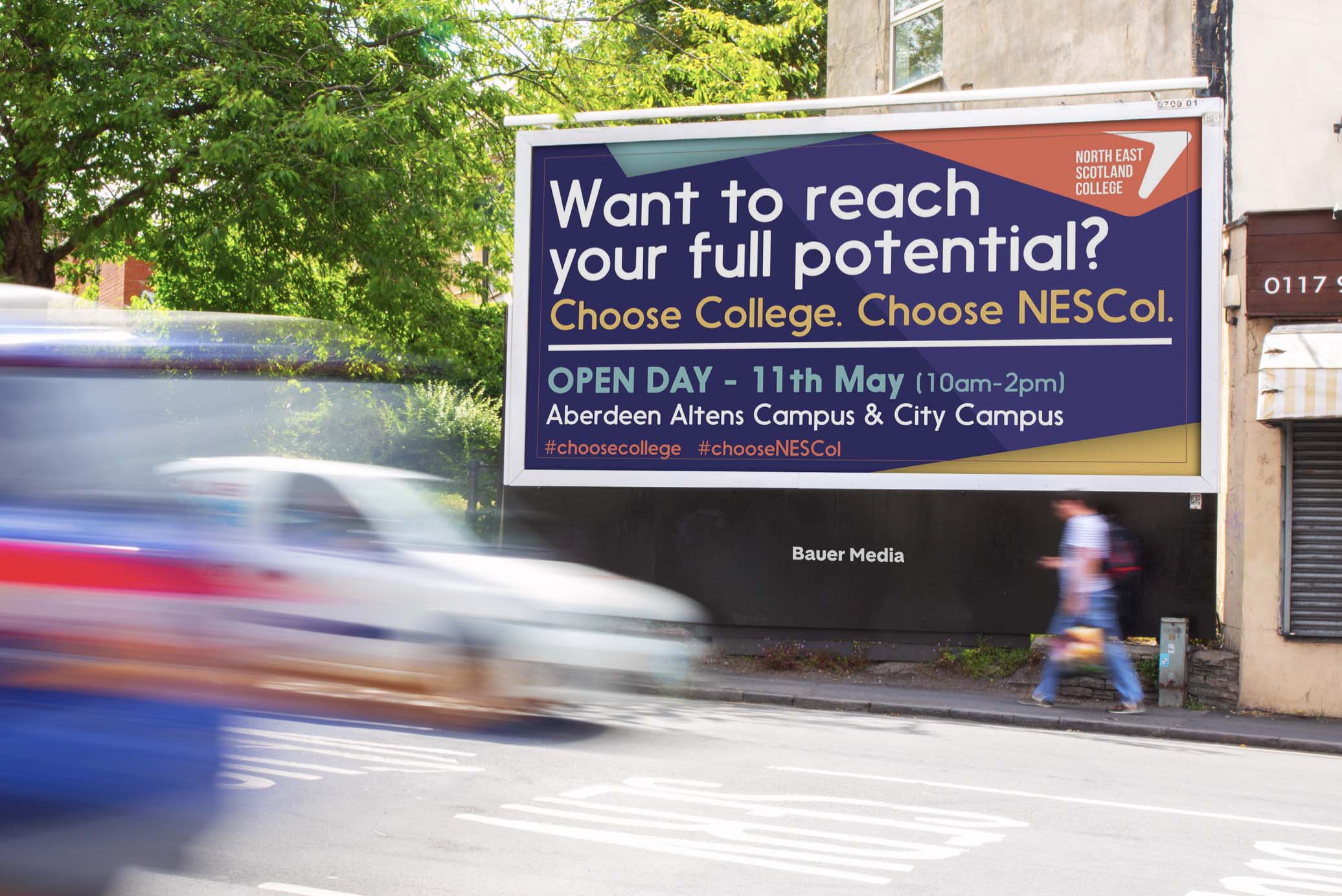 A College billboard poster ad campaign