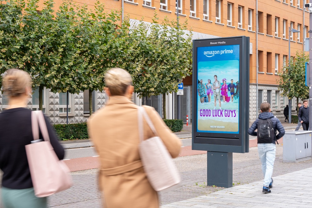 Digitaal scherm in Den Bosch.