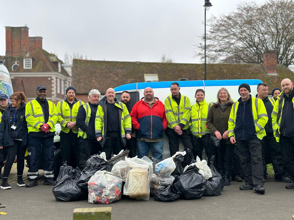 Bauer Media Outdoor staff volunteering by taking part in litter picks