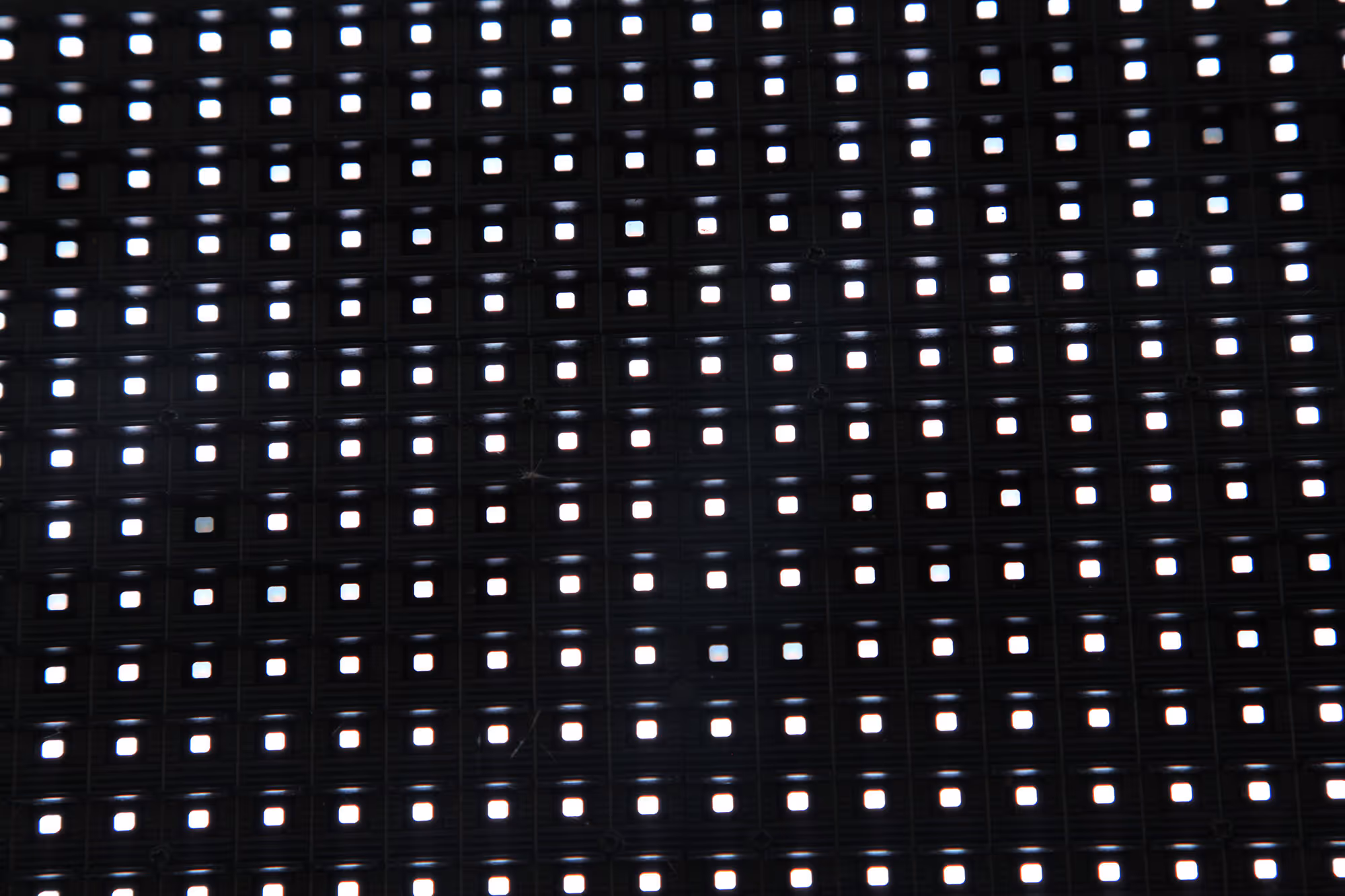 Close up of LED screen pixels
