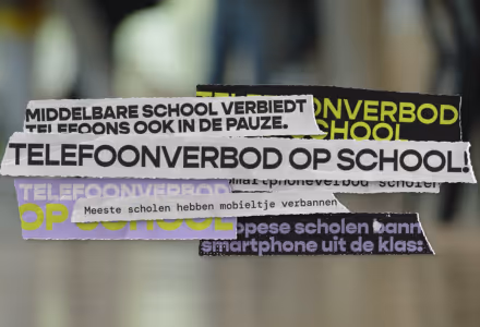 Krantenknipseles van telefoonverbod op scholen