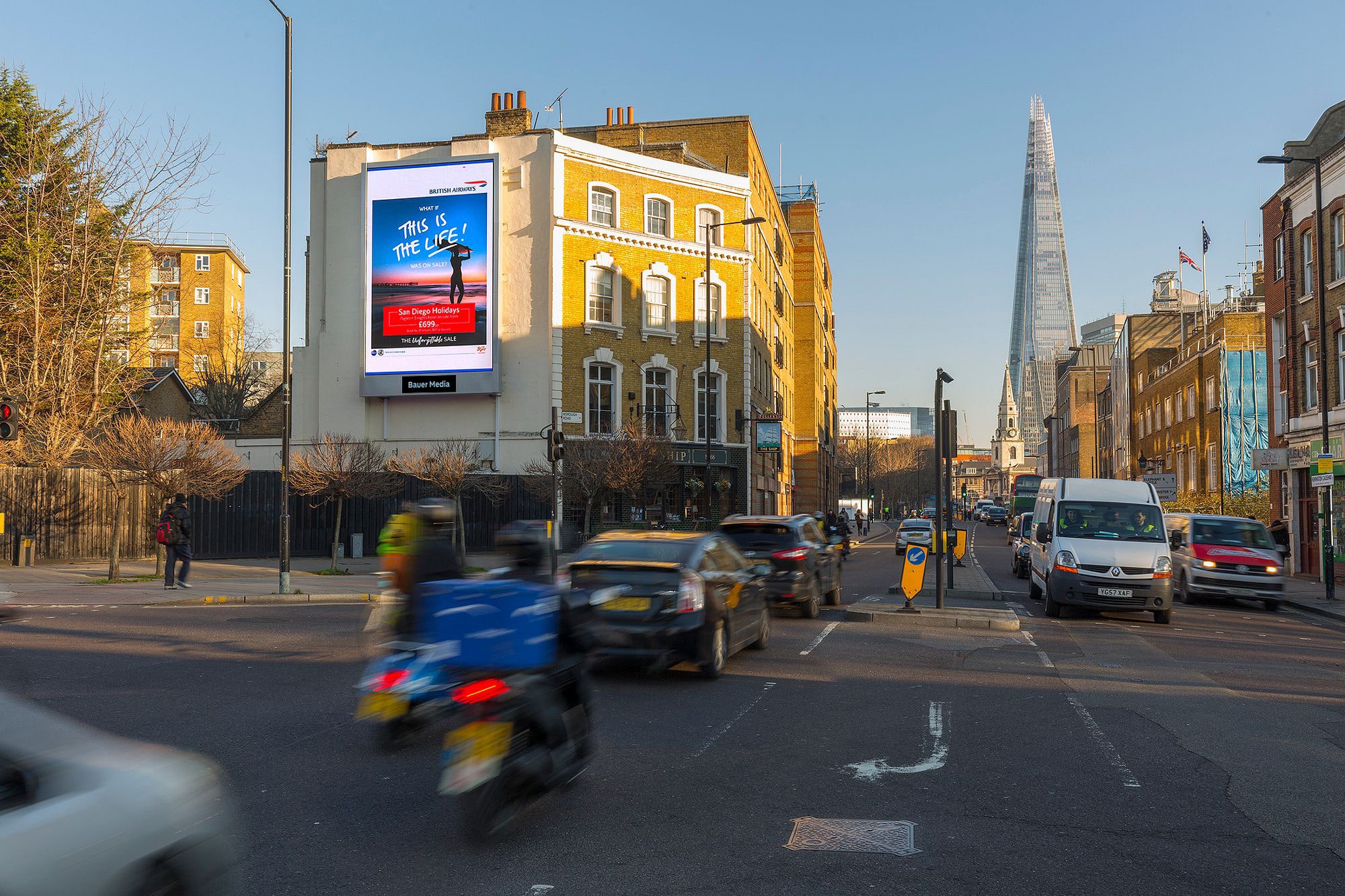 A Storm digital billboard in Peckham, London