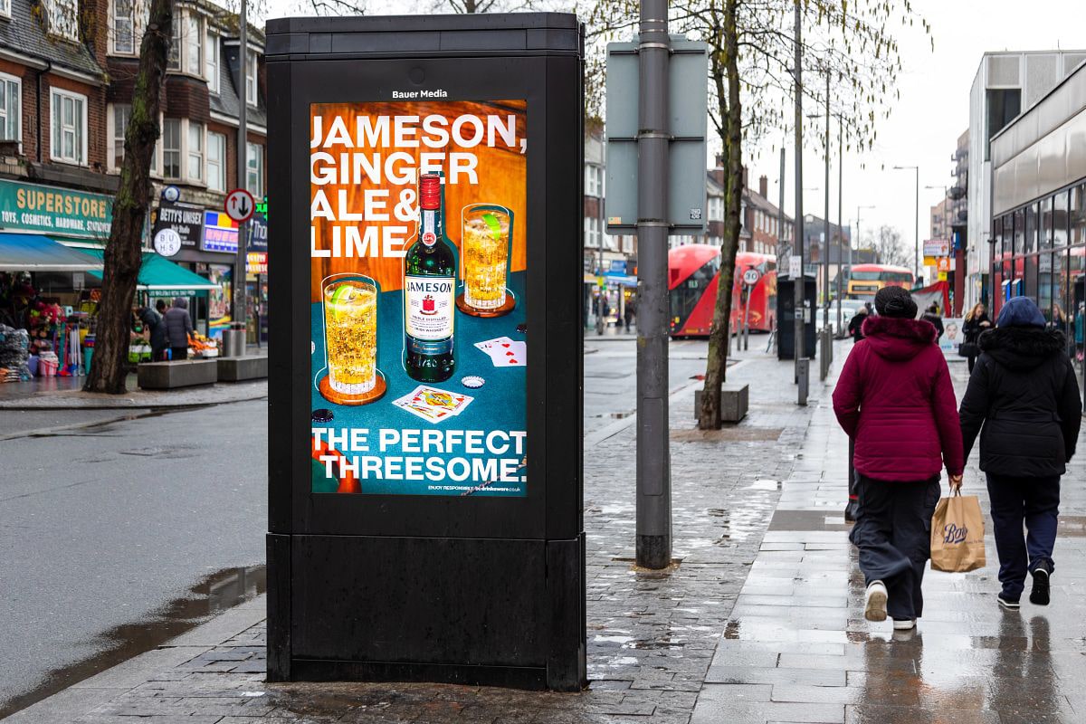 A Jamesons Adshel Live campaign