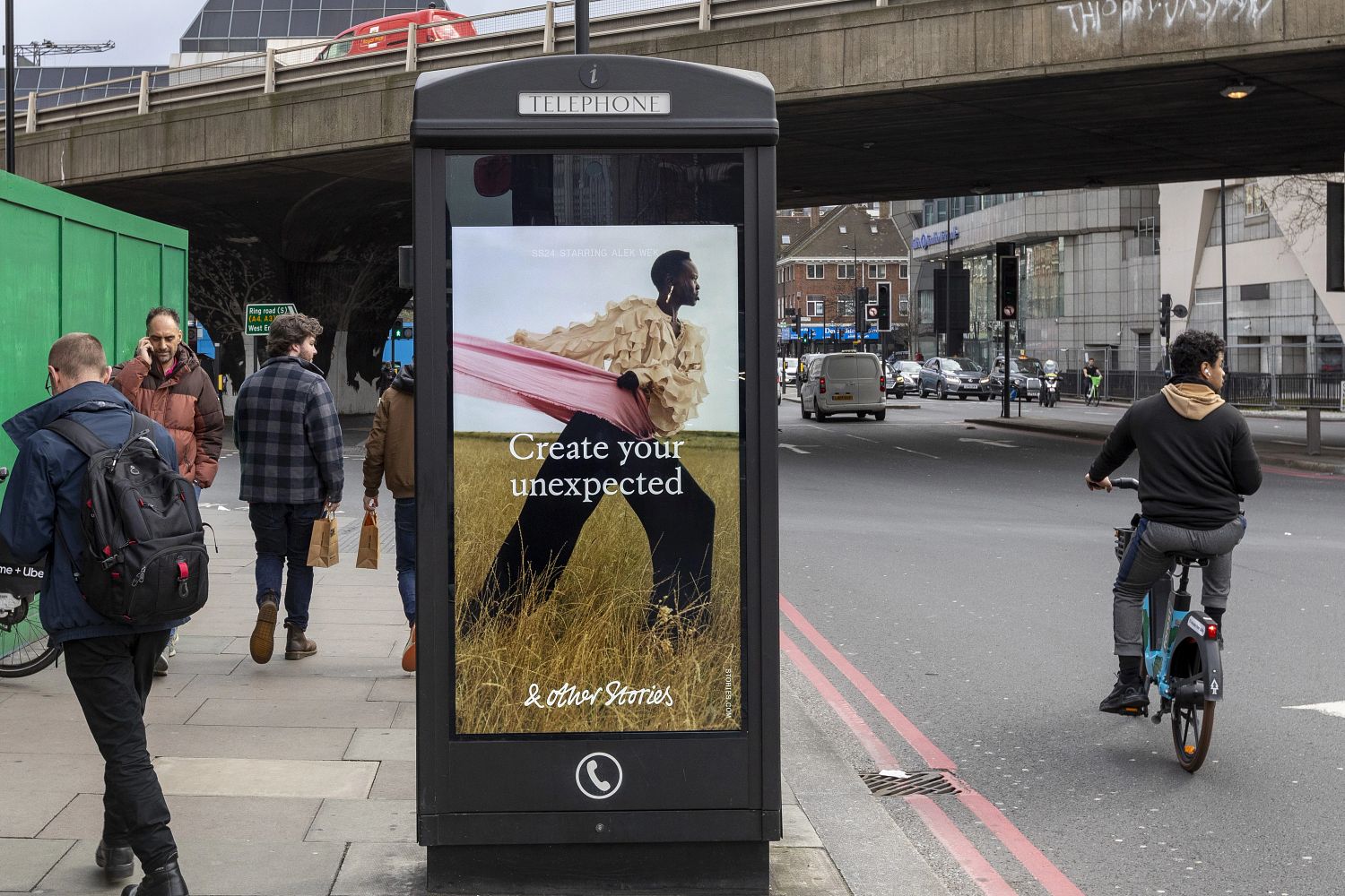 An Adshel Live digtial screen along a highstreet
