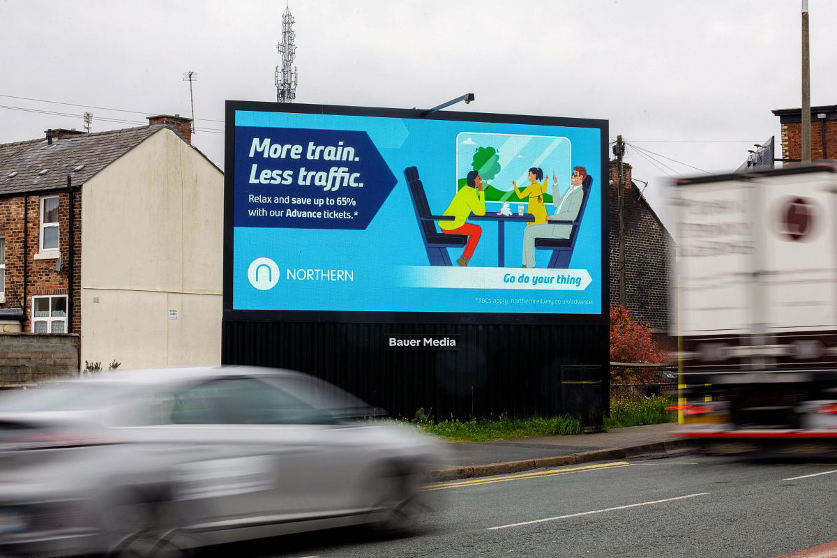 Northern rail billboard campaign