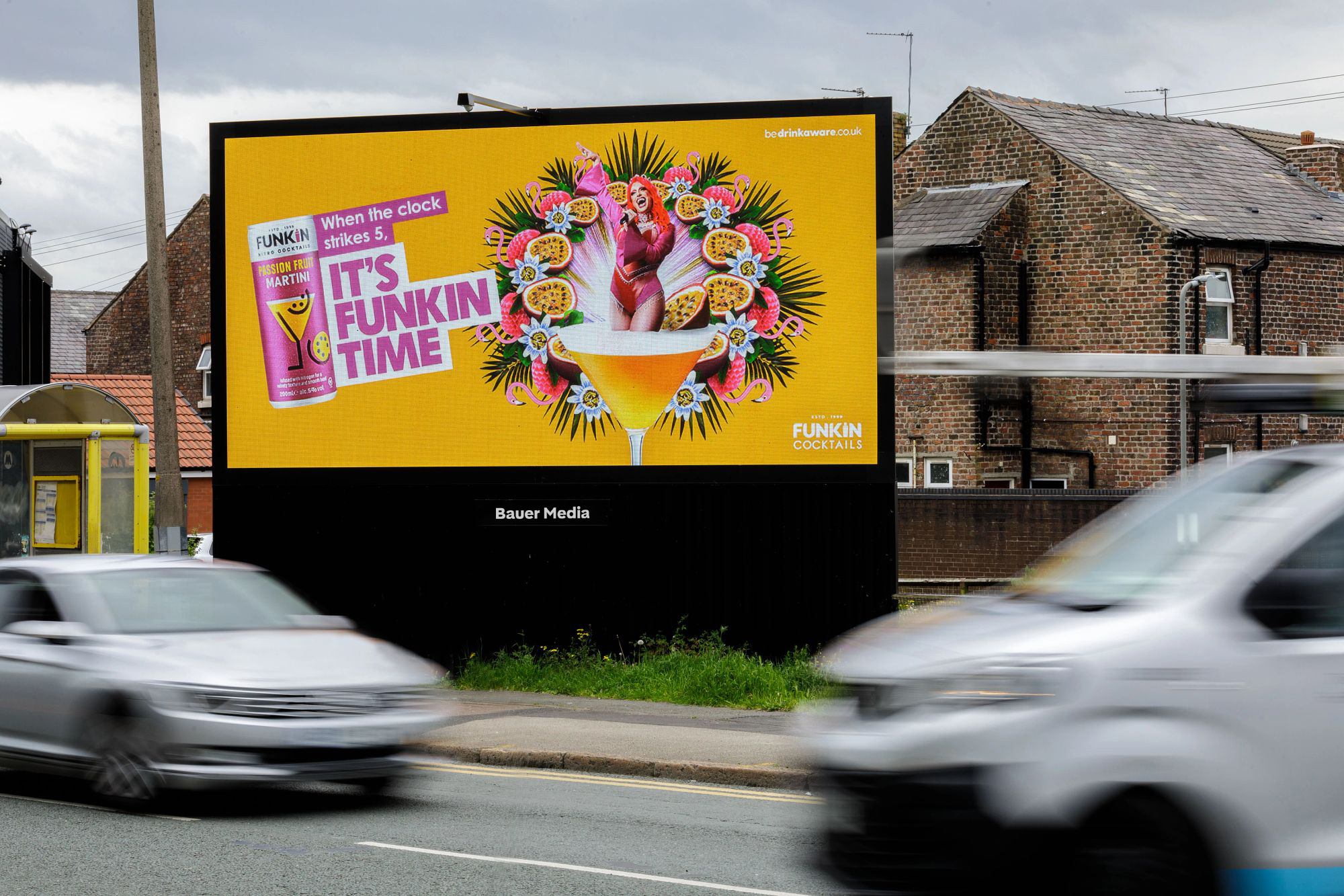 A digital billboard cocktail campaign