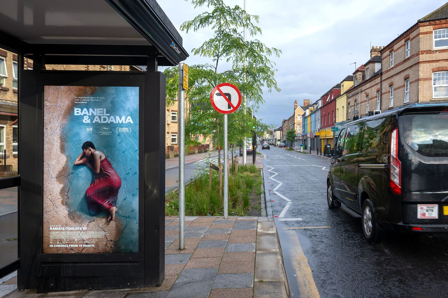 Banel & Adama digital Adshel Live roadside screen