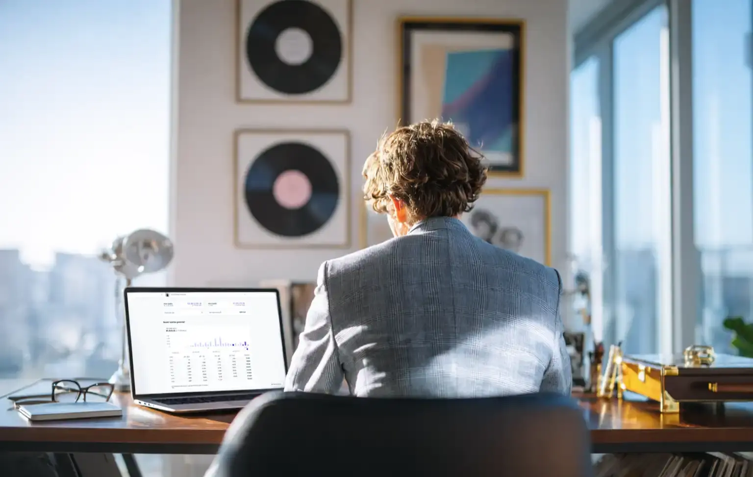 Young professional using the laptop
