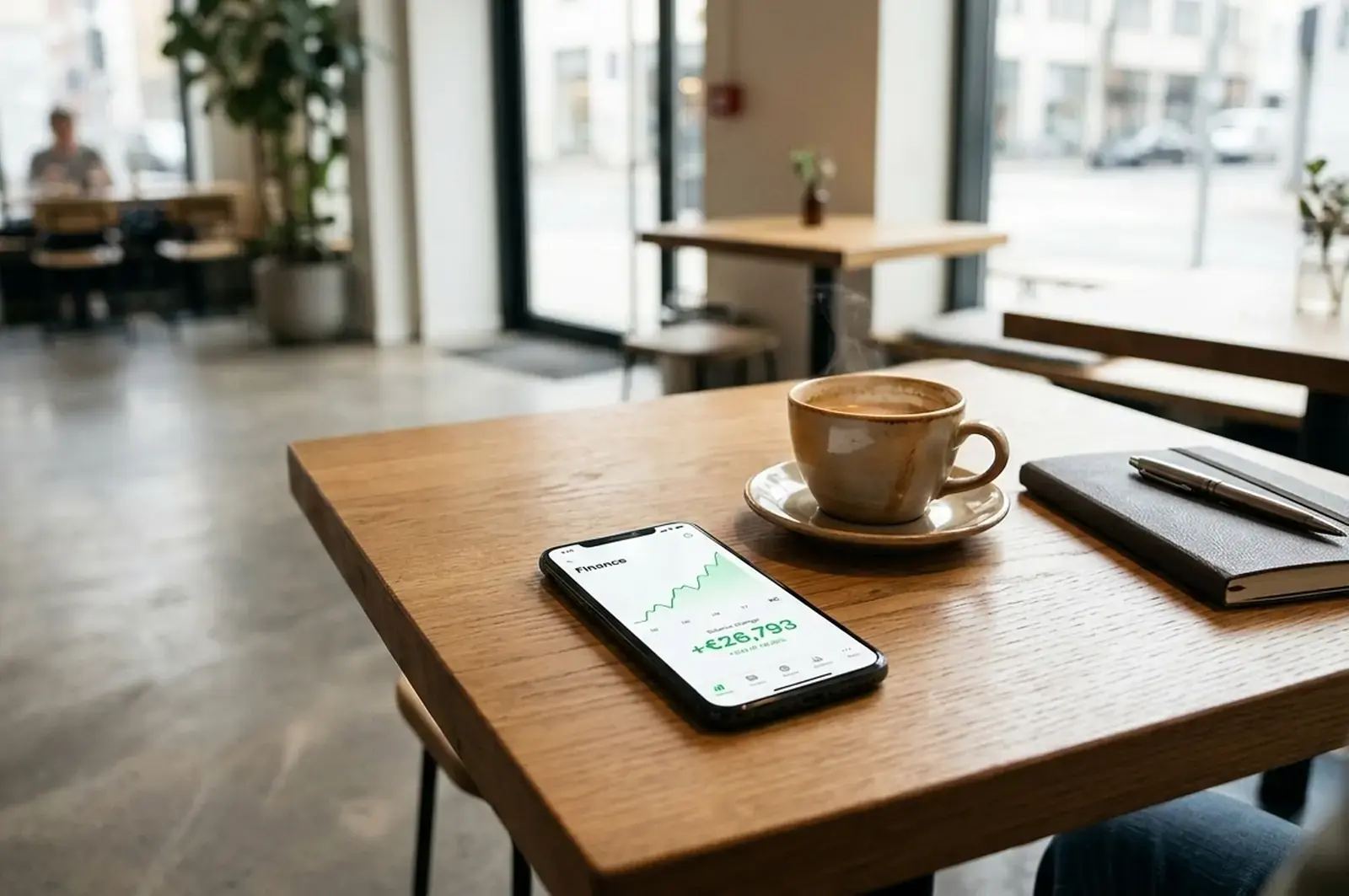 Placements générateurs de revenus passifs affichés sur un smartphone, avec l'évolution de leur valeur