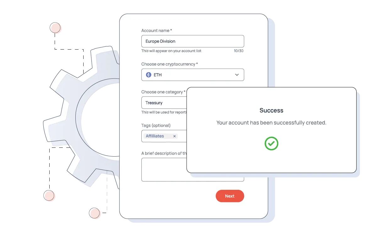 Illustration representing simplified digital asset custody, likely conveying ease of use, security, and streamlined access without technical complexity.