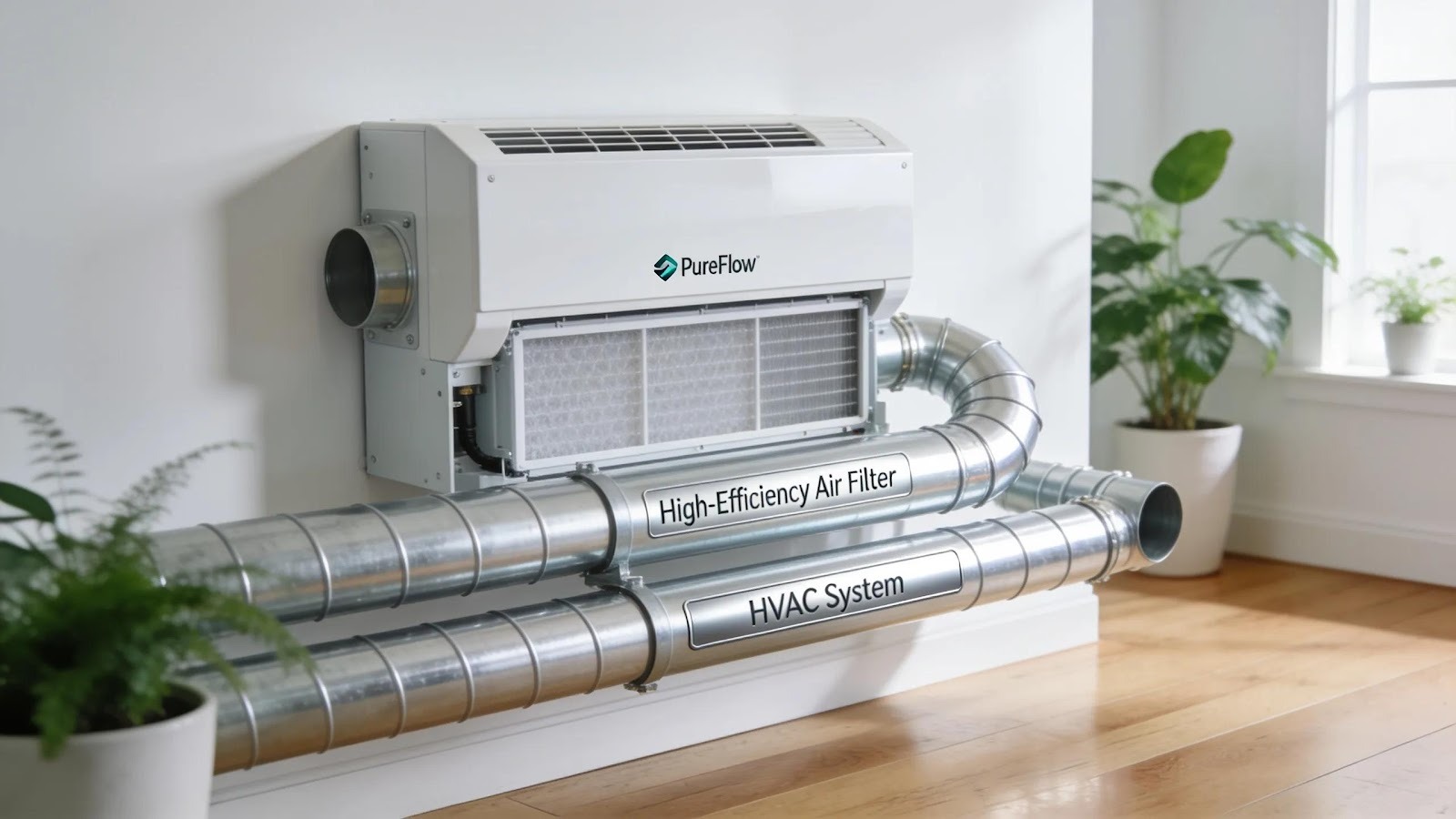 Modern HVAC installation highlighting filtration and ventilation solutions for better indoor air quality